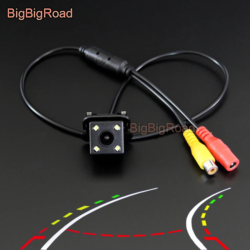 BigBigRoad Car Intelligent Dynamic Trajectory Tracks Rear View Parking CCD Camera For toyota camry 2009 2010 2011 Night Vision