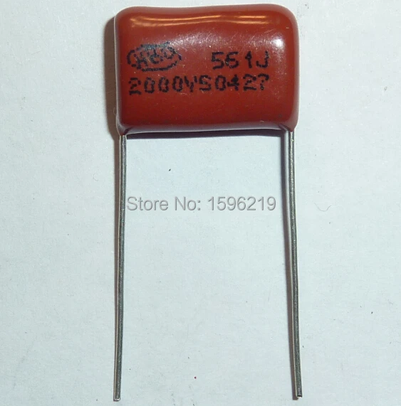 50pcs CBB condensatore 561 2000V 561J 2KV 560pF 0.56nF P15 CBB81 Polipropilene Metallizzato Condensatore a Film