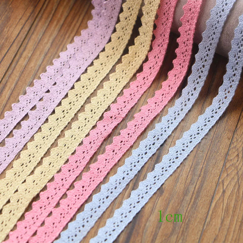 12Yards Cotton Lace Ribbon  DIY Handmade Wedding Party Craft Gift Packing Patchwork Cotton Crocheted Lace