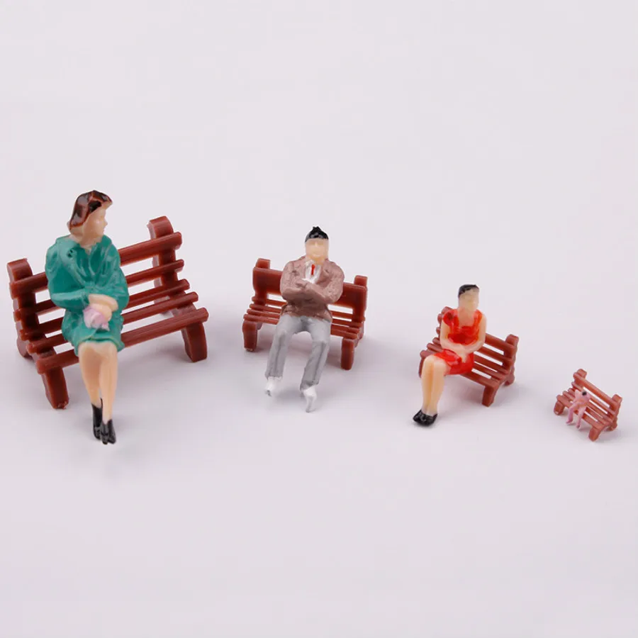 1:25 1:30 1:42 1:50 1:75 1:87 Maßstab Sitzende Figuren Architektonische Baumaterialien Plastik-Personen Passagiere für H0-Modelleisenbahn-Layout – Detail 10