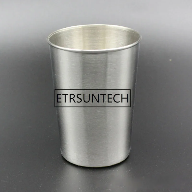 100pcs 420ML Stainless Steel Mugs Tumbler Pint Glasses Metal Cups Outdoor Camping Travel Mugs Drinking Coffee Tea Beer