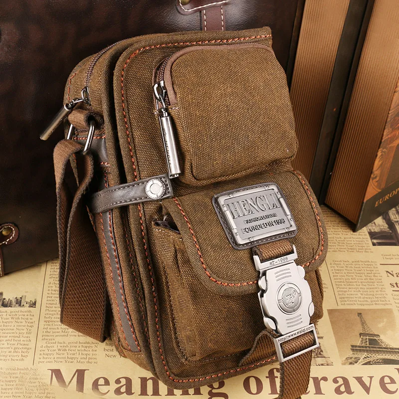 NEW Sale! 2017 Canvas Versatile Casual Shoulder Messenger Bags For Men Retro Travel Bag