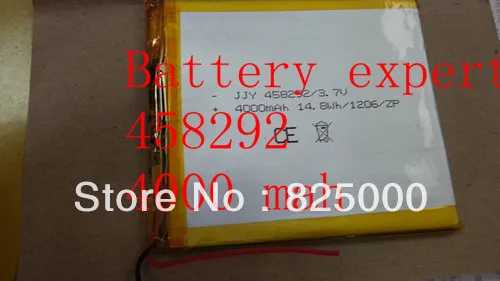 3.7 V 4000Mah 458292 Lithium Ion Polymer แบตเตอรี่7นิ้ว Tablet PC 4.5*80*90มม