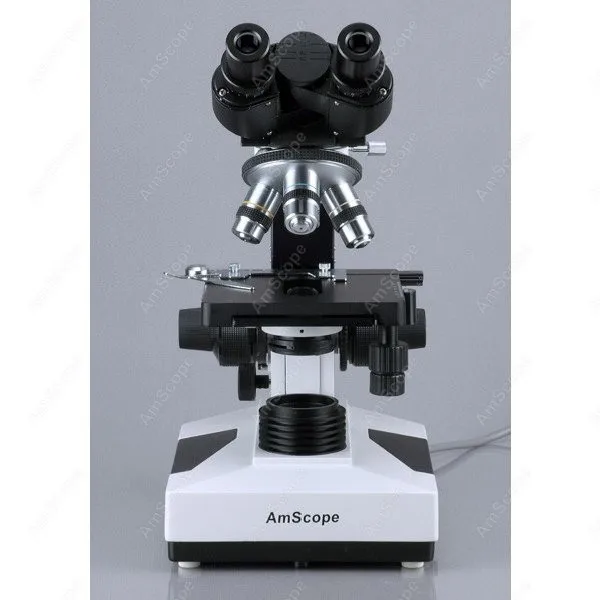 Professional Biological Microscope--AmScope Supplies 1600x Professional Biological Microscope + 50 Slides + 100 Coverslips