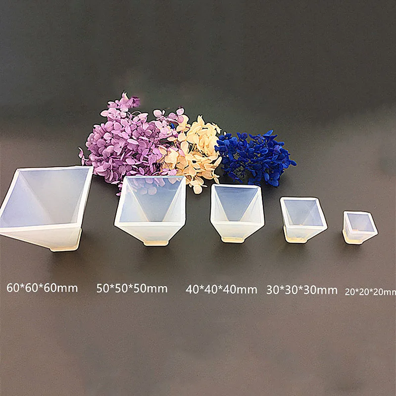 20/30/40/50mm Transparent Pyramid Silicone Molds DIY Resin Decorative Craft Jewelry Making Mold Resin Molds For Jewelry
