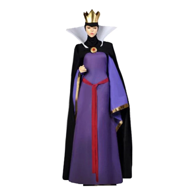 

Evil Queen Stepmother Costume Dress Outfit Halloween Cosplay Adult + Free Crown 11