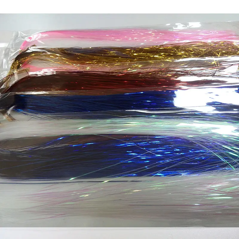 2022new 13kinds  mix colors  flash line Fly Fishing  Fly Tying material 13bags/lot length 44cm