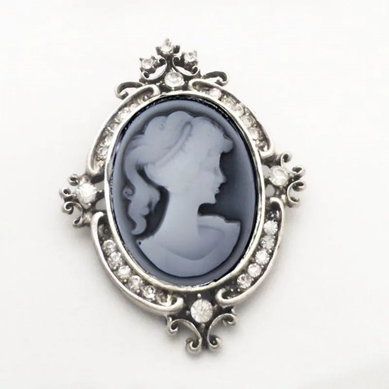 

Vintage Style Stylish Yong Girl Cameo Pin Brooch Luxury