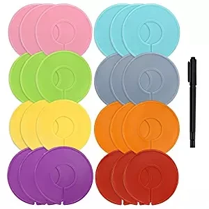 24pcs Wardrobe Dividers for Clothes, Colorful Plastic Size Divider for Sorting Clothes, DIY Size Marker Reusable Separators