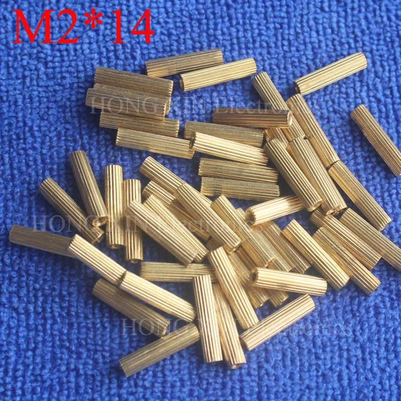 M2*14 1Pcs Brass Spacer Standoff 14mm Female To Female Standoffs column cylindrical High Quality 1 piece sale