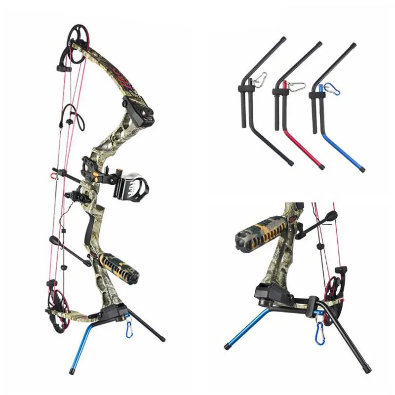 Archery Compound Bow Stand Bow Holder Rack Removable Bow Stander Hunting Metal Stand