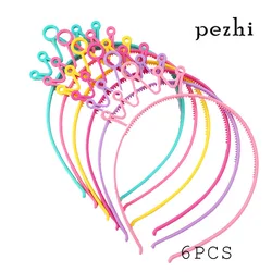 6PCS Crown Headband boy girl's Hair Hoop Supplies for Party AccessoriesHeadwear(Multi color)