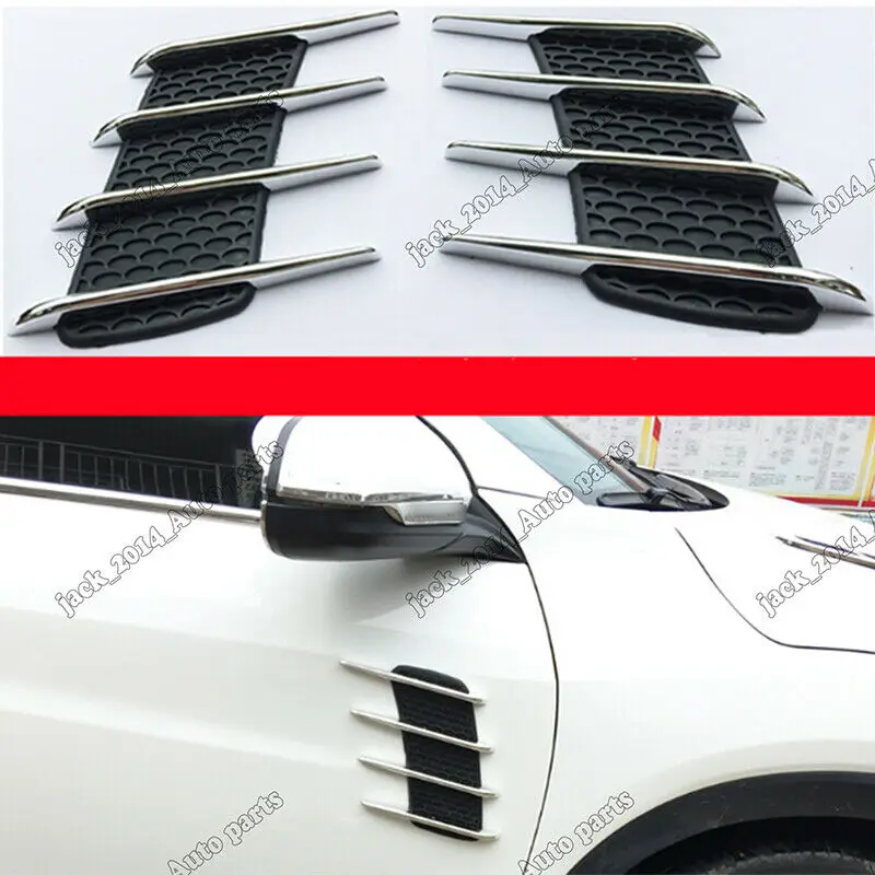 Shark Gill Simulation Air Flow Intake Vent Side Fender 4pcs/SET  For Hyundai Veloster