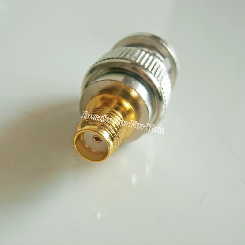 1Pcs New Adapter BNC Plug Male to SMA Female Jack RF Connector Straight