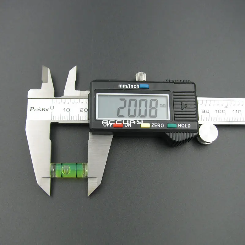 20pcs 8*20mm Plastic tube level  protractor Acrylic Bubble level Circular spirit level vial