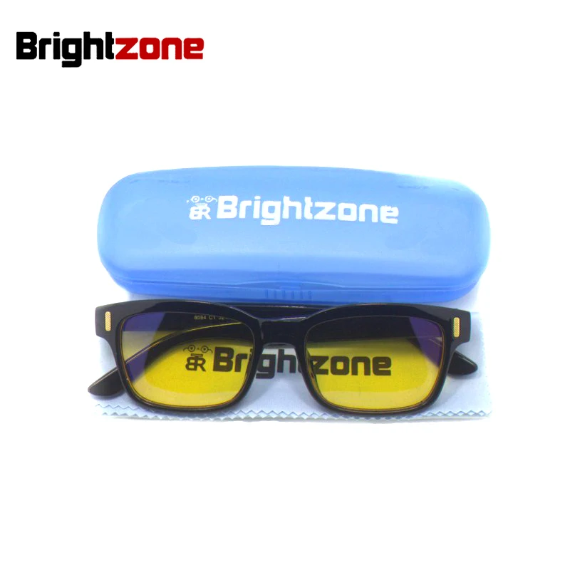 Brightzone New Anti-Fatigue & UV Blocking Blue Light Filter Stop Eye Strain Protection Gaming Style Frame Computer Glasses Men