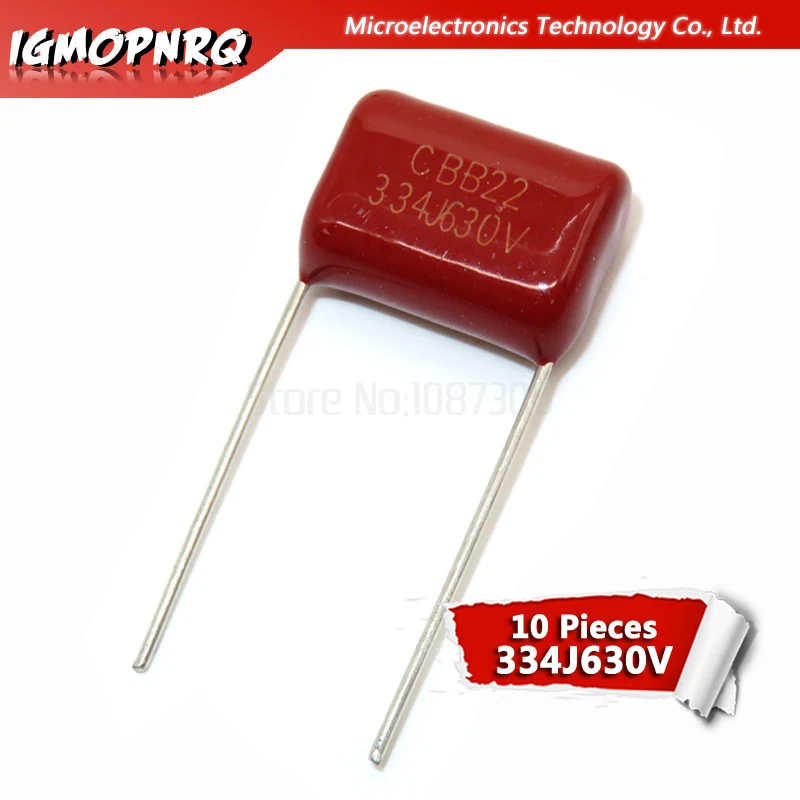 10PCS 630V334J  0.33UF Pitch 15MM 630V 334 330NF igmopnrq CBB Polypropylene film capacitor new