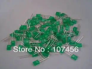 1000pcs 2X5X7mm green diffused green LED green lens led Lamps New