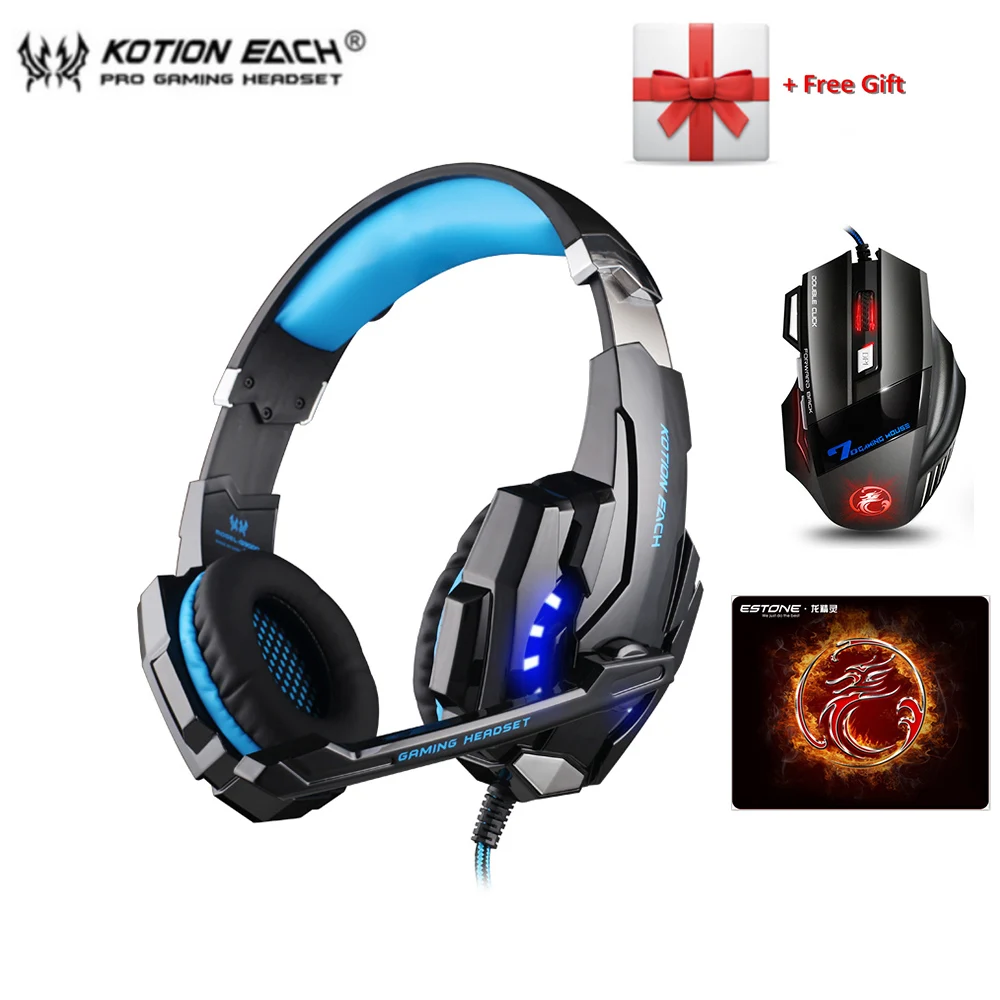 KOTION 各 G9000 ゲームヘッドフォン 3.5 ミリメートルイヤホン PS4