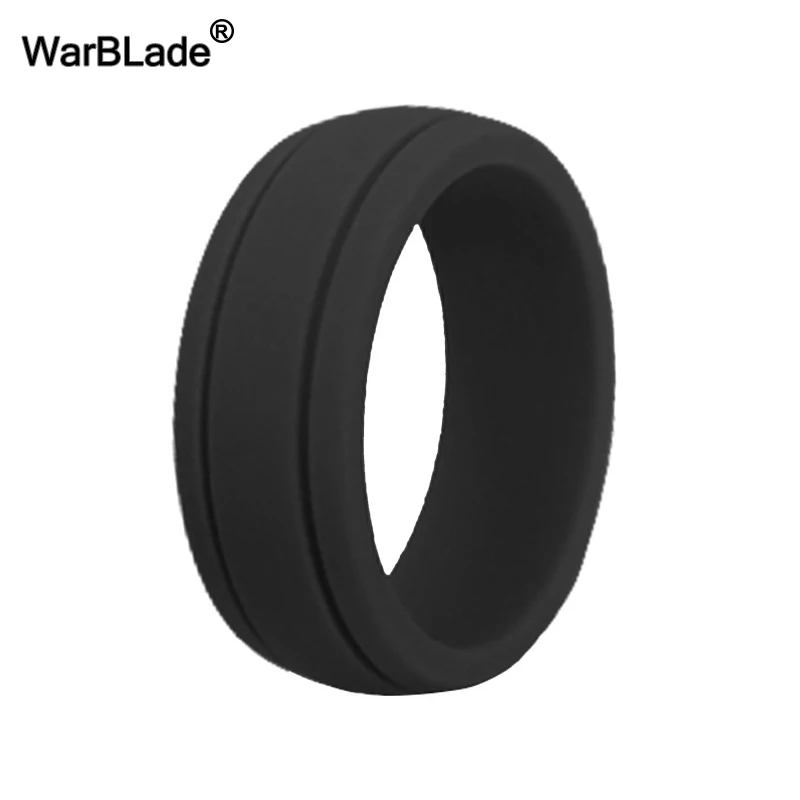 Size8-12 Hypoallergenic Crossfit Flexible Rubber Finger Rings 8mm Food Grade FDA Silicone Ring For Women Men Wedding Rings Bands