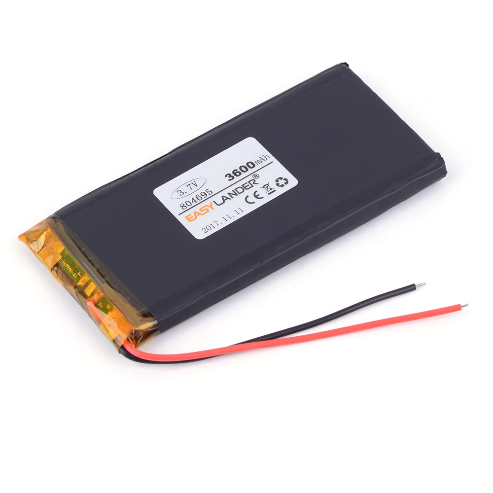804695 3.7V 3600mAh Li-polymer lithium battery for  Power bank phone PAD protable DVD tablet PC  804595 404595*2