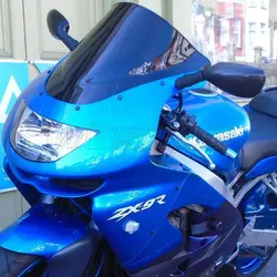 Motorcycle Double Bubble Windshield WindScreen Screen For 1998 1999 Kawasaki Ninja ZX-9R ZX9R ZX 9R ZX900C 900 C Black Iridium