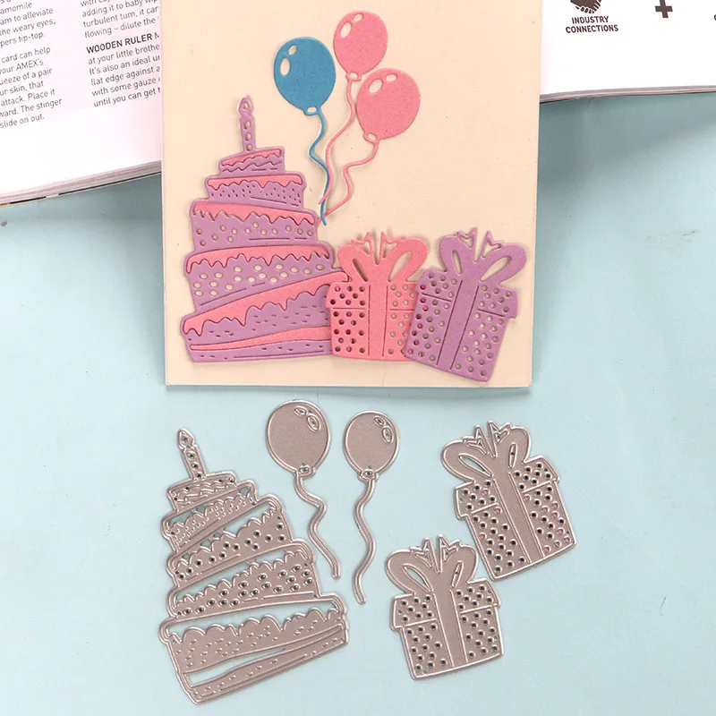 DUOFEN METALL SCHNEIDEN STIRBT GLÜCKLICH GEBURTSTAG kuchen ausschnitt spitze präge schablone DIY Sammelalbum Papier Album 2019 neue