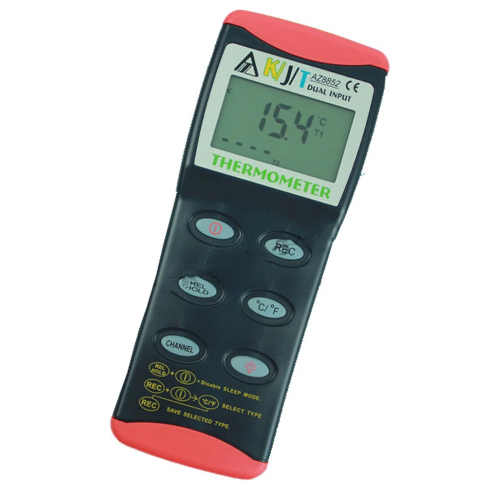 AZ8852 Dual Input Thermocouple Thermometer With K Temp range-200~1370 Two Channel Temperature Measurement Input