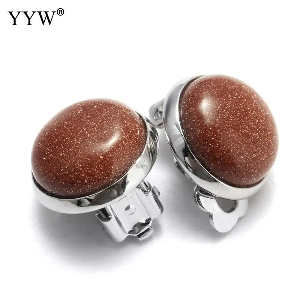 Earrings For Women Piercing Clip On Earring New Arrival Punk Style Natural Amethysts Malachite Quartz Stone Earrings