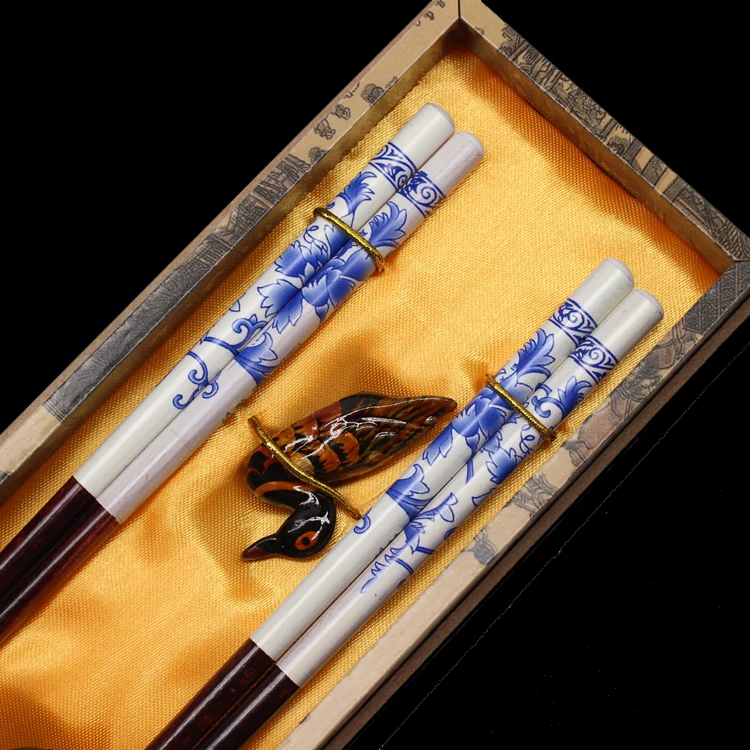 Essstäbchen aus Holz, Geschenkbox, Hochzeitsgeschenke, chinesische Merkmale, Überseegeschenke, Essstäbchen aus Holz, Essstäbchen-Set, Holzküche – Detail 6