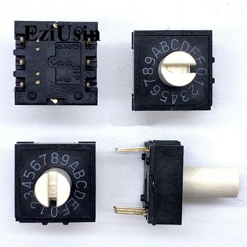 0-F 16 Rotary Coding Knob Switch DIP Switch 6pins  with Shank 3:3 PCB  Switching RH3HAF-16R-V-B