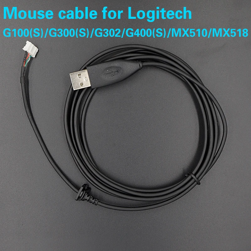 Mouse cable for logitech G100 GPRO G102 G300 G300S G302 G400 G400S G402 MX518 MX510 Durable USB Mice Line Replacement wire