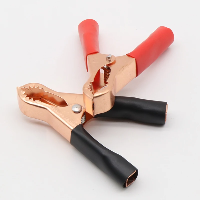 IMC hot 4 pcs   Copper Plated Insulated Car Battery Clips Alligator Clamps 50A 2Red+2Black