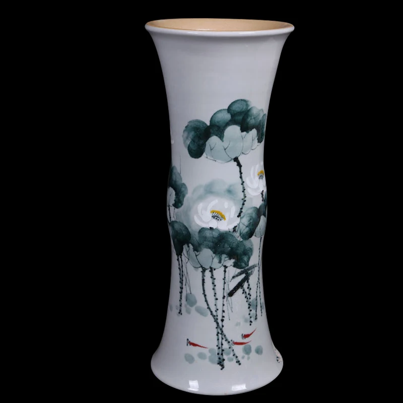 Art Integrated Pedestal Basin Small Apartment Pedestal Type Washbasin Trumpet Vertical Floor Type Ceramic Washbasin lotus image 4