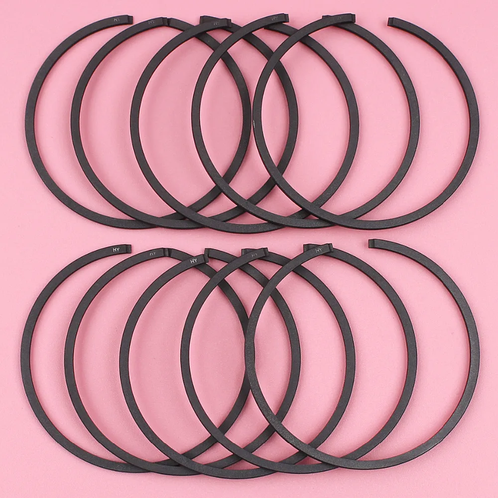 10 pz/lotto Pistone Anelli Per Husqvarna 266 268 268K 371 Motosega Pezzo di Ricambio 50mm x 1.5mm