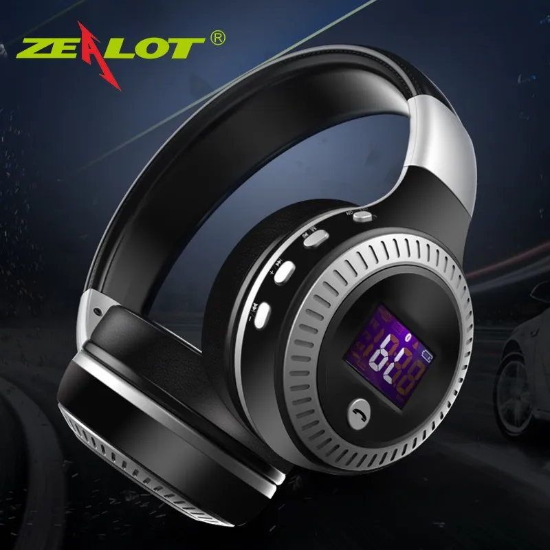 ZEALOT B19 Bluetooth Headphones Wireless Stereo Earphone Headphone with Mic Headsets Micro-SD Card Slot FM Radio For Phone & PC