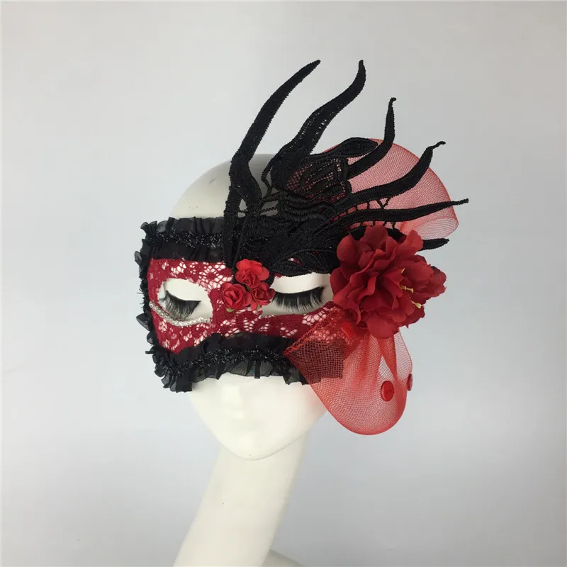 Adult Customize Cosplay Masks Girls Princess Personalities Exaggerated Star Singer Costume Stage Flower Mask Model Use B-9475