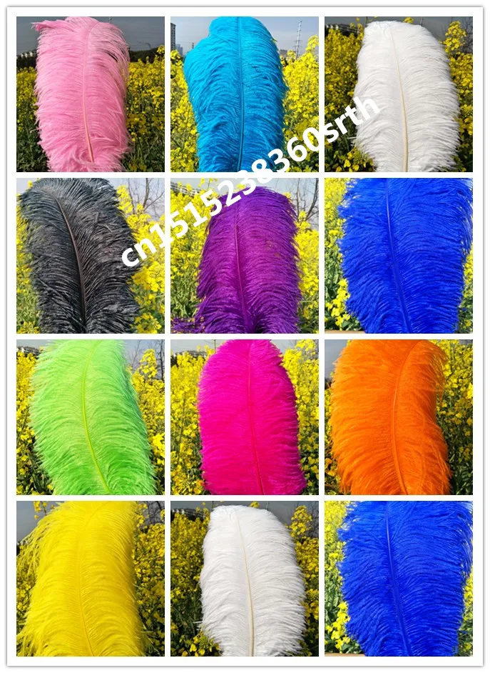 Wholesale 10pcs Quality Big pole natural Ostrich feathers 20-22inch/50-55cm Wedding scenography Fashion Design stage performance