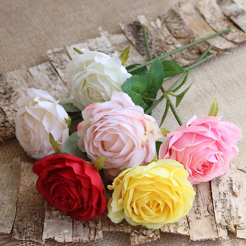 30cm Artificial flower 9cm diameter Multi-layer Artificial rose DIY flower wall home wedding Banquet Christmas decoration