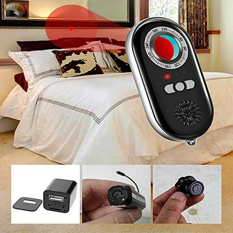 K98 Anti-Spy Camera Verborgen Rf Signaal Bug Detector Mini Draadloze Camera Radio Wave Signaal Gsm Device Finder Laser detector (Zwart)