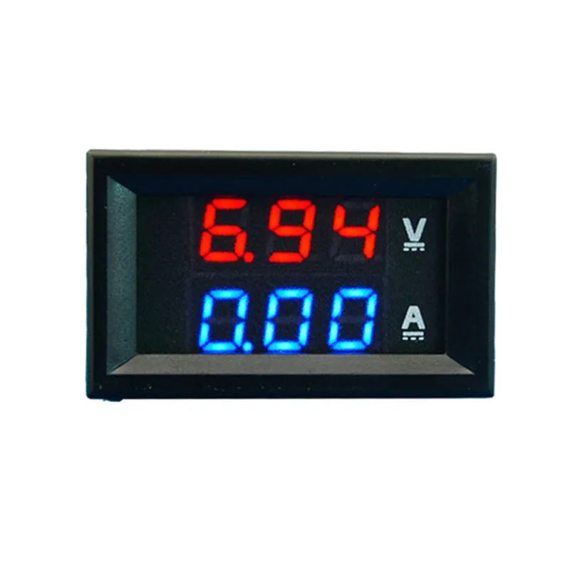 1PC 0.28 inch DC0-100V 10A LED DC Double Display Digital Current Voltmeter Meter(Low Voltage Models)