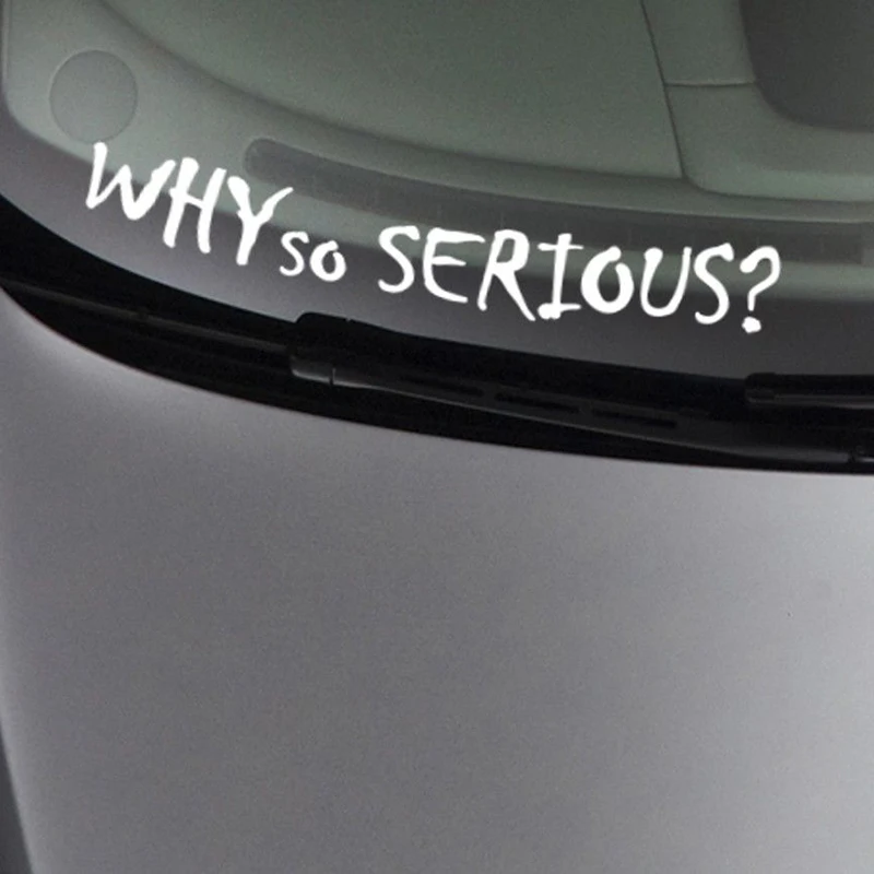 For 1pcs Why so Serious Smile Joker Comic Car Window Body Vinyl Sticker Decal