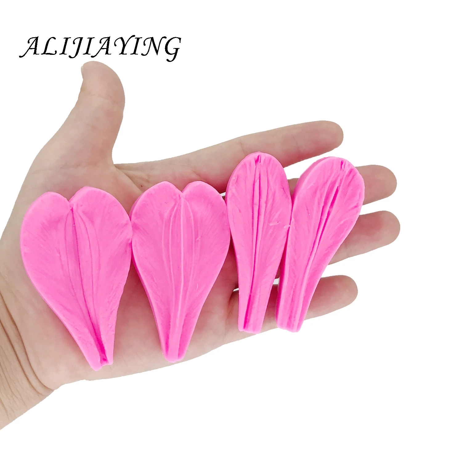 4pc/set DIY Lily petals silicone mold flower cake fondant cake decorating tool polymer clay resin mold D1390