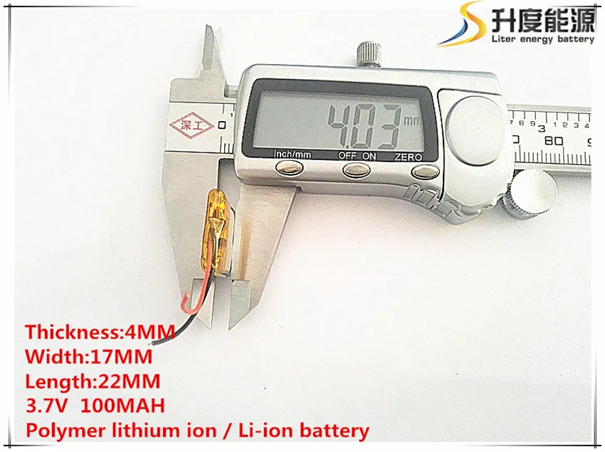 

10pcs [SD] 3.7V,100mAH,[401722] Polymer lithium ion / Li-ion battery for TOY,POWER BANK,GPS,mp3,mp4,cell phone,speaker