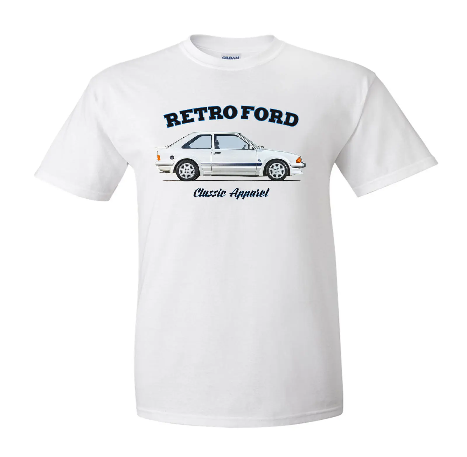 Tshirt Homme 2019 for Tall and Big Men American Car Fans Escort Rs Turbo Series 1 T-Shirt. Classic Car. Old Skool.O Neck Tshirt