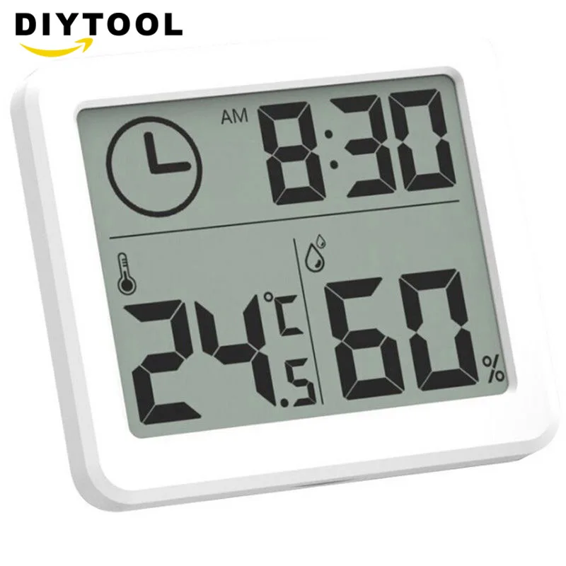 Weather Station Indoor Thermometer Hygrometer Digital LCD C/F Temperature Humidity Meter Alarm Clock instruments термометр