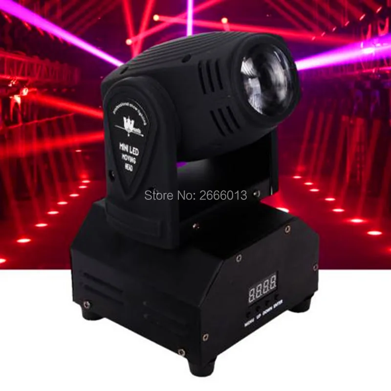 Imagem -06 - Led Moving Head Light Efeitos de Feixe Stage Spotlight Pub Disco dj Iluminação Led Spot Luz Pendent Dmx512 Rgbw Peças Lote 10w