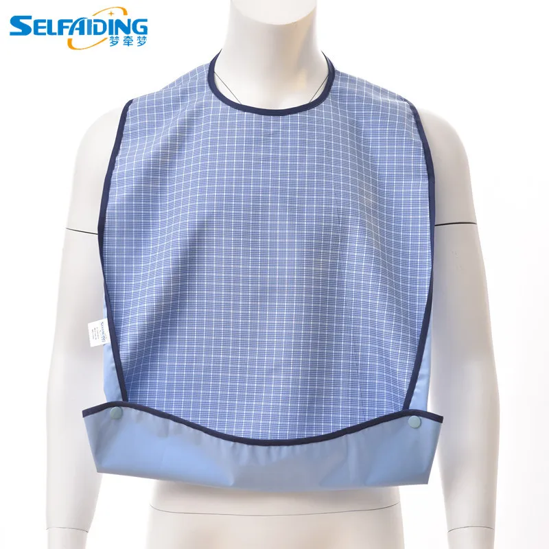 Specially Designed Printing Adult Bibs Washable Clothing Spill Mealtime Protector E Style