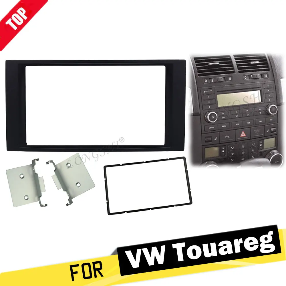 

Double Din Fascia For Volkswagen VW Touareg Multivan Transporter Radio DVD Stereo Panel Dash Mount Install Trim Kit Refit Frame