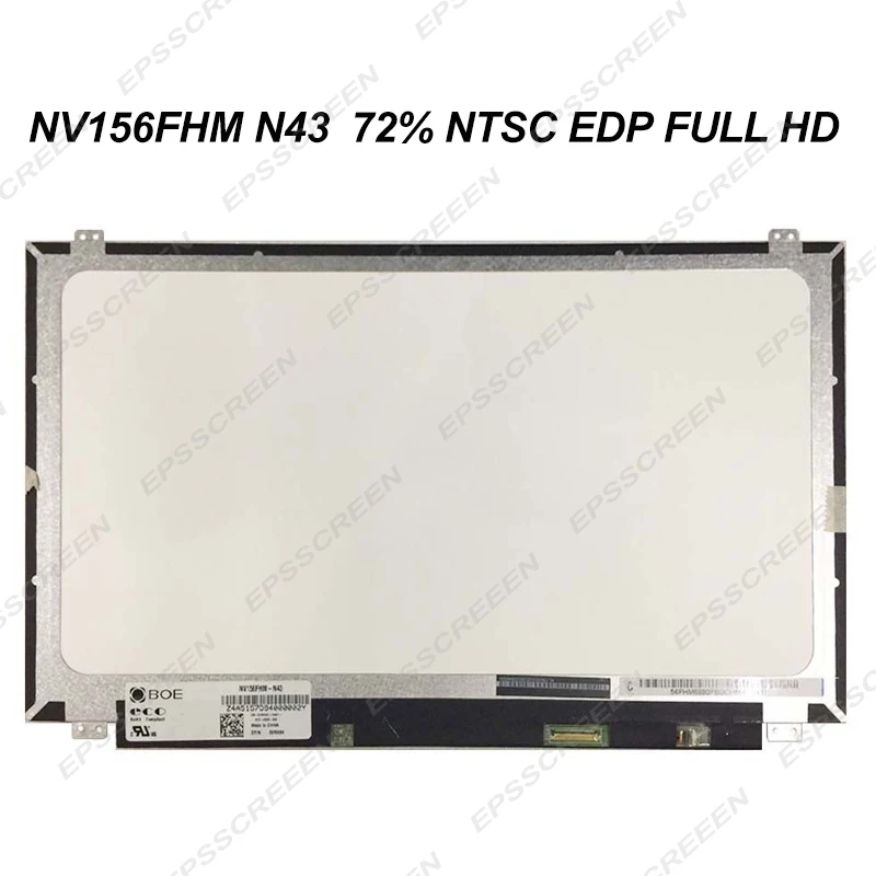 

laptop SCREEN IPS FHD 30 PIN NV156FHM N43 PANEL 72% NTSC notebook MATRIX